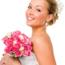 Bride with bouquet